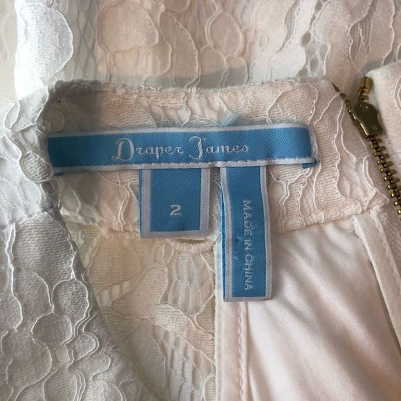 Draper James Payton Lace High Neck Cocktail Fit and Flare Dress in Willow size 2 - Picture 9 of 12